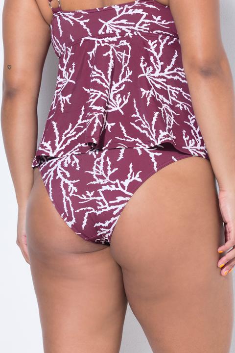 Image du produit Studio Untold Bas de bikini taille haute, imprimé all-over (54)