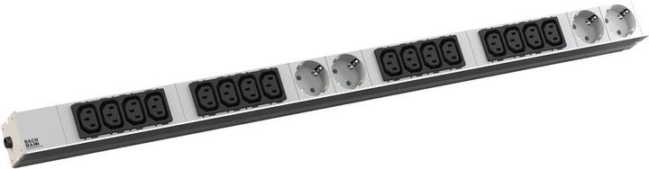 Actual product image Bachmann IT PDU ALU 1HE 16x C13 4x earthing contact CEE 16A blue