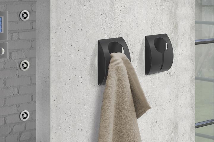 Produktbild Zack Handtuchklemme schwarz