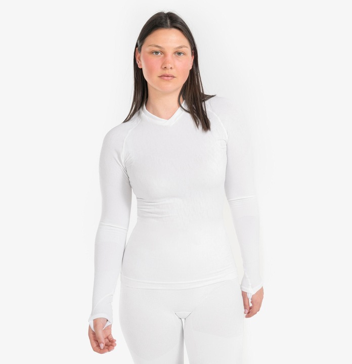 Produktbild Kipsta Damen/Herren Funktionsshirt langarm - Keepdry weiss (L)