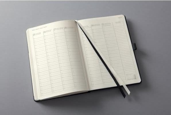 Produktbild Sigel Wochenkalender 2024 C2419 black, 2S/1W, HC, A5 (A5, Harter Einband, Deutsch)