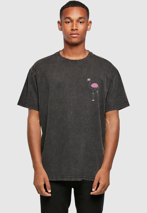 Produktbild Merchcode Flamingo Acid Washed Heavy Oversized Tee - 116899 (XXL)