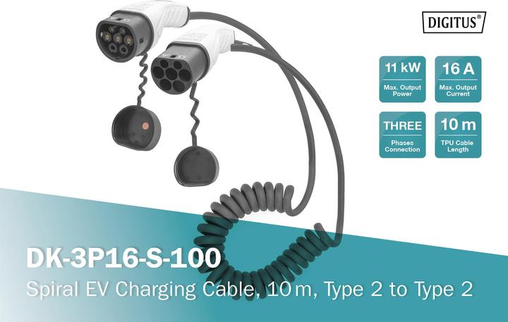Produktbild Digitus Ladekabel (Typ 2, 16 A, 10 m)