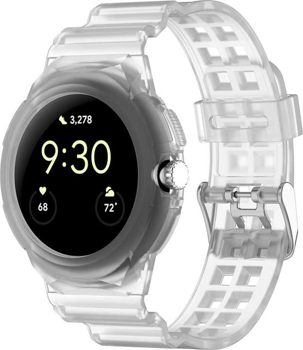 Techsuit - Watchband (W065) - Google Pixel Watch / Watch 2 / Watch 3 41mm - Clear (Silicone)