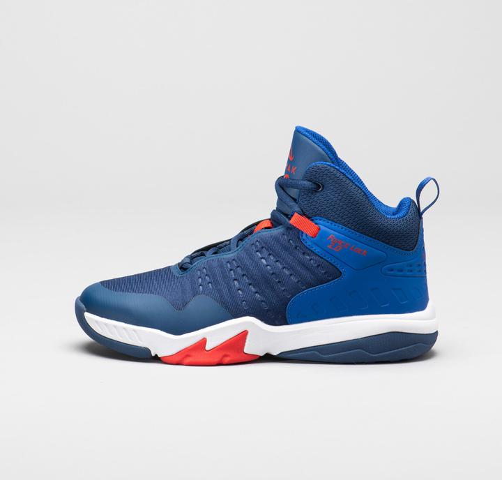 Image du produit Tarmak Chaussures de basket-ball pour enfants SS500H avancées bleu marine/rouge (29)