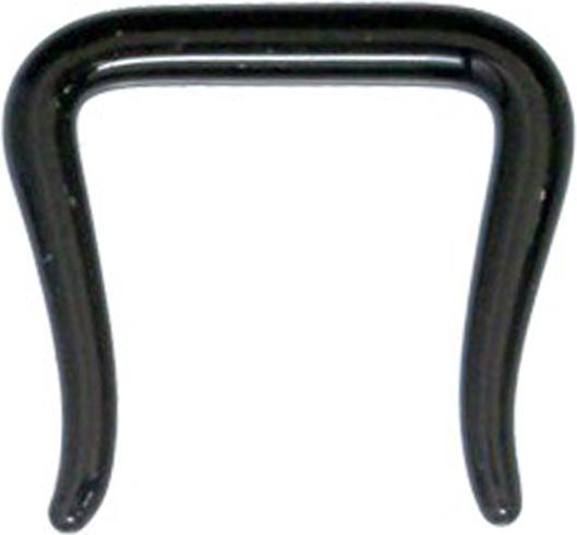 Produktbild Star Piercing Septum Ring U abgewinkelt schwarz aus Glas (ohne Messing, Glas)