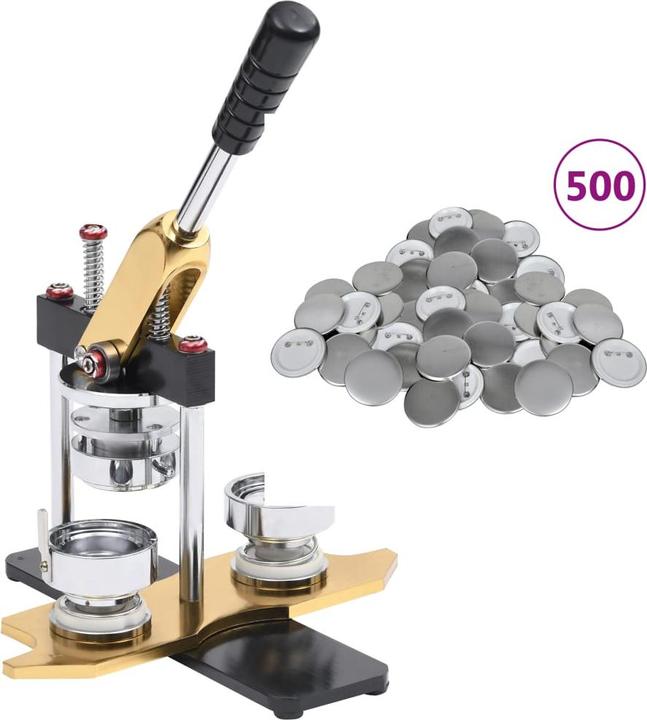 Image du produit Diverse Hardware Buttonmaschine mit 500 Button-Teilen 44 mm Drehstanze