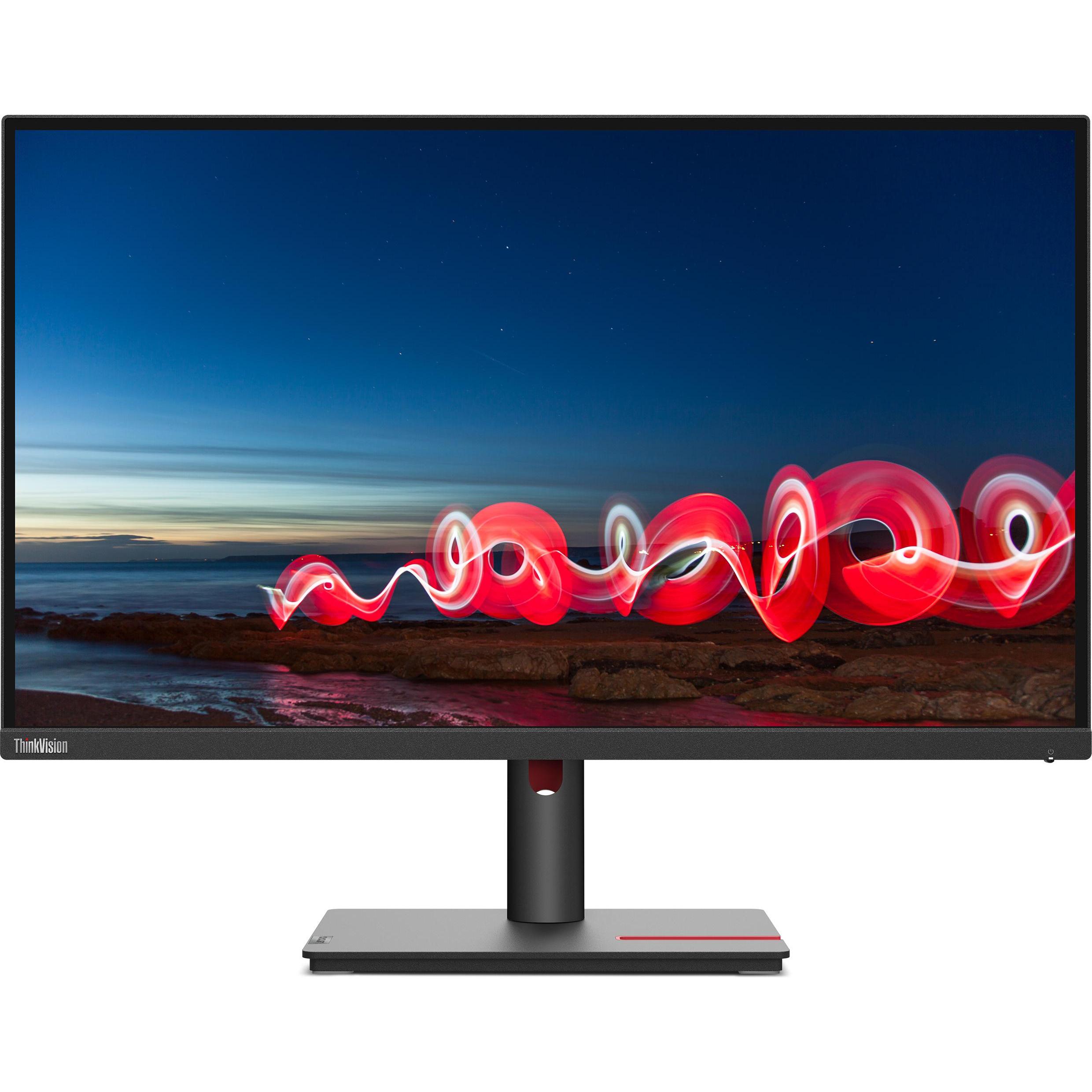 Lenovo ThinkVision T27h-30 (2560 x 1440 Pixel, 27"), Monitor, Schwarz