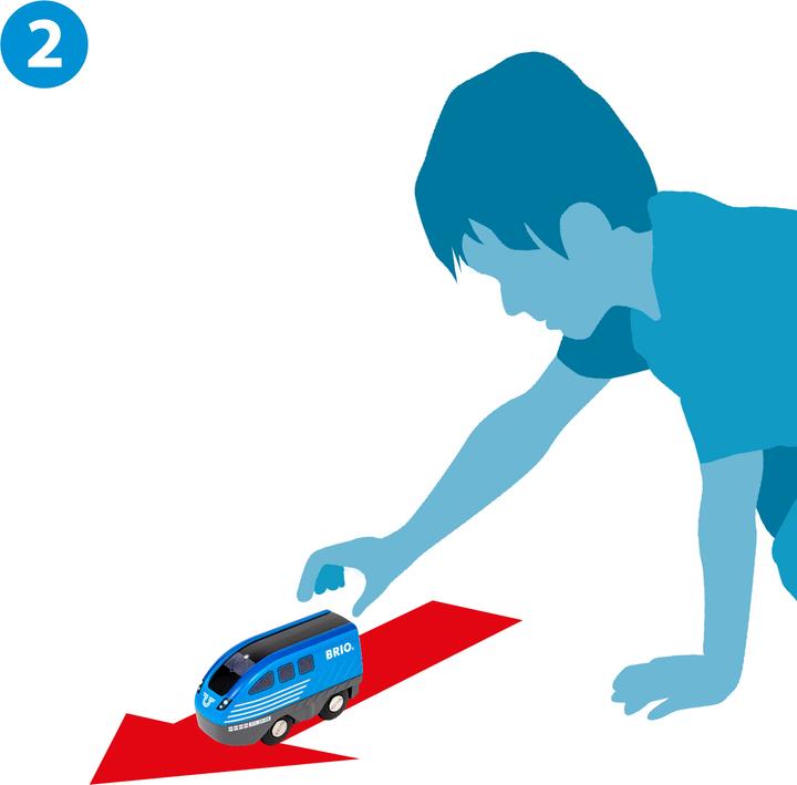 Actual product image Ravensburger BRIO World - 36019 Train with pull-back motor | Toy train for children aged 3 and over