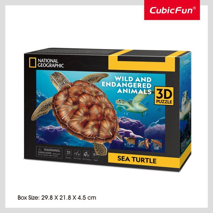 Actual product image Cubicfun 3d Puzzle NG Sea Turtle (31 pieces)