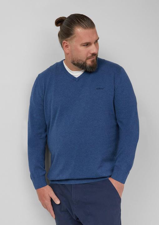 Produktbild S.Oliver Strickpullover Strickpullover mit Logo-Stickerei (4XL)