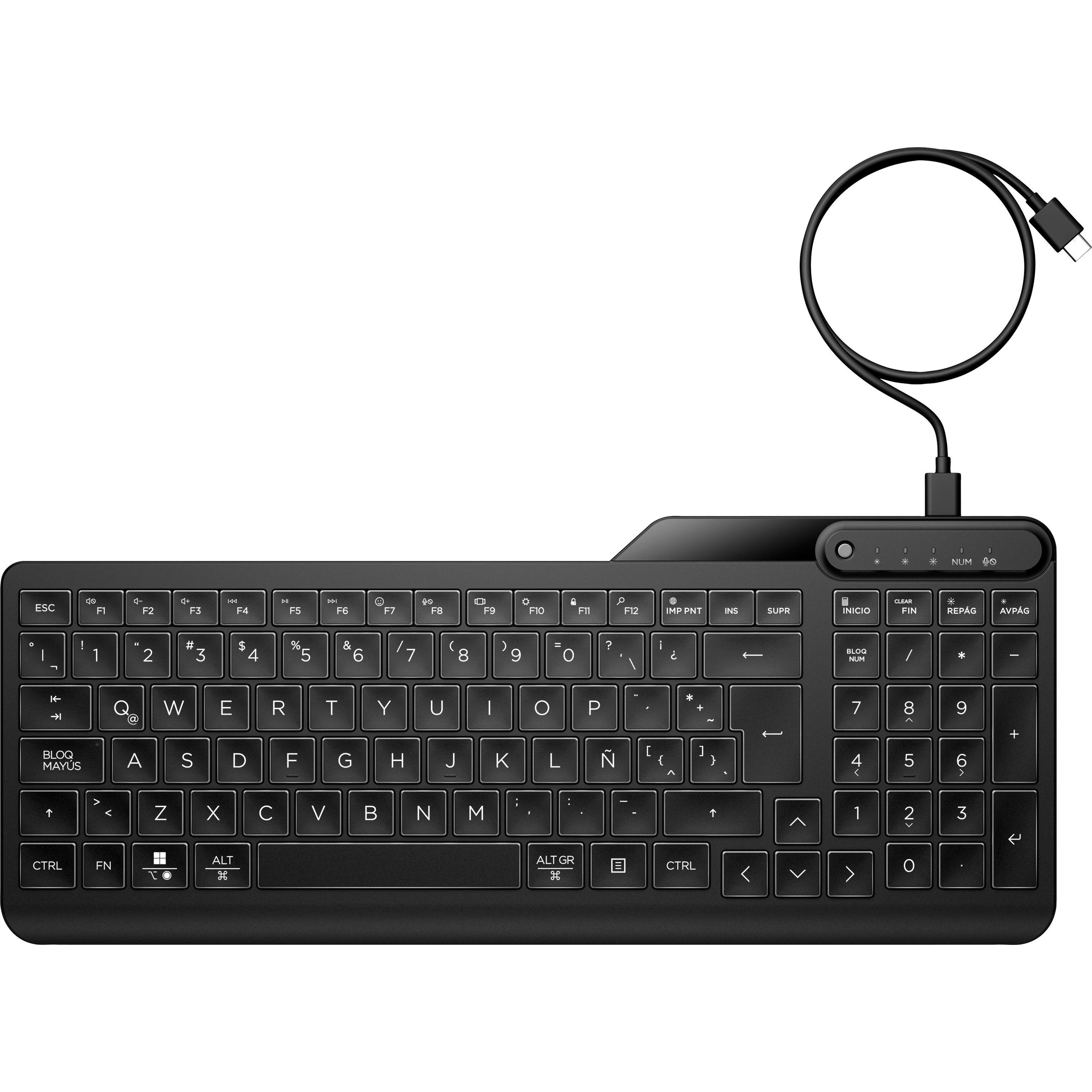 HP 405 Multi-Device BL WD KBD France (USA, Kabelgebunden), Tastatur, Schwarz