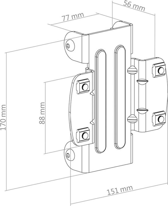 Produktbild Hagor CPS - Rail adapter for Alu pillar