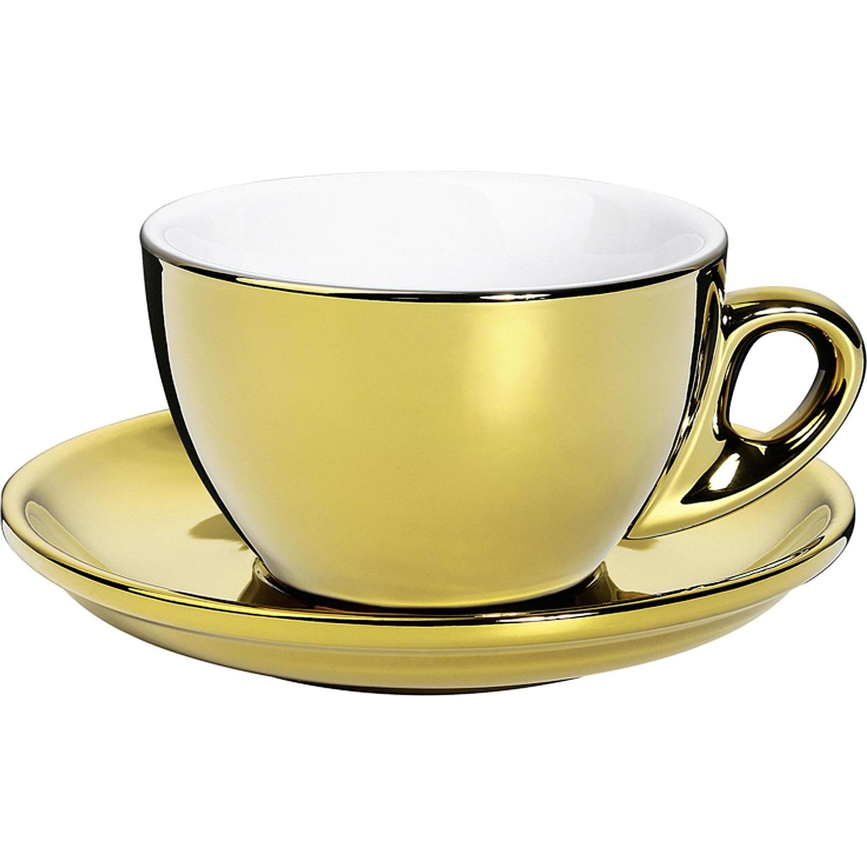6x Cilio Tazza da cappuccino Roma oro, Tazza, Oro