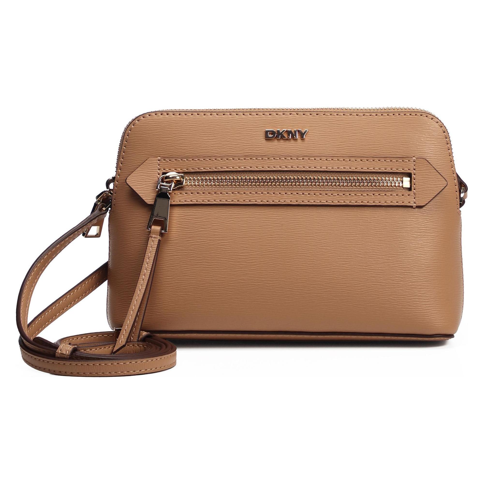 Dkny, Vrouwen, Handtas, Bryant Ave Umhängetasche Leder 22 Cm, Beige