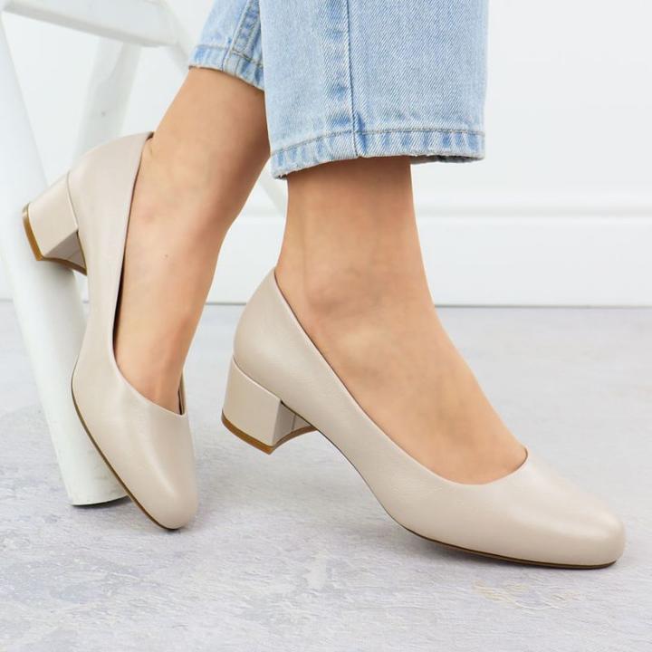 Produktbild Leone Beige Sergio PB291 block heel pumps (38)