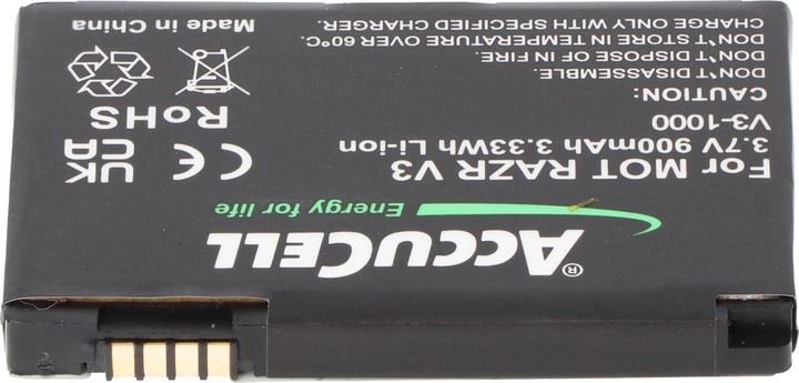 Produktbild AccuCell Akku passend für Motorola V3 Razr, PEBL SNN5696, BA700