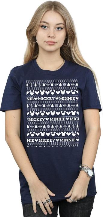 Produktbild Disney Mickey And Minnie Christmas Fair Isle TShirt (XXL)