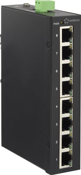 Actual product image Renkforce Industrial switch unmanaged (8 ports)