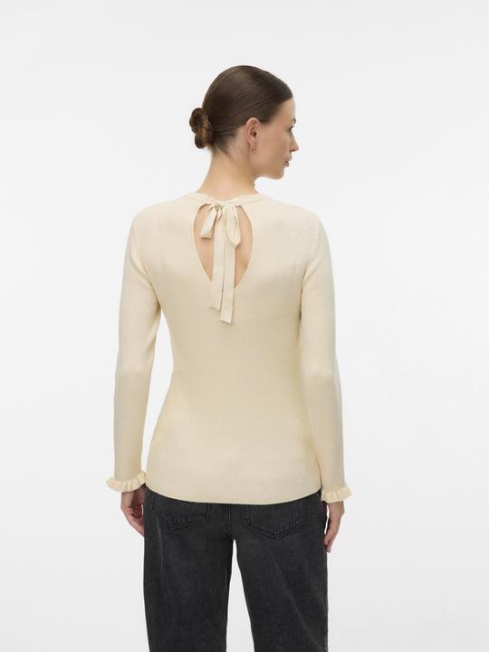 Immagine prodotto Mamalicious Normal geschnitten Rundhals Ärmelbündchen mit Rüschen Strickoberteil Strickpullover