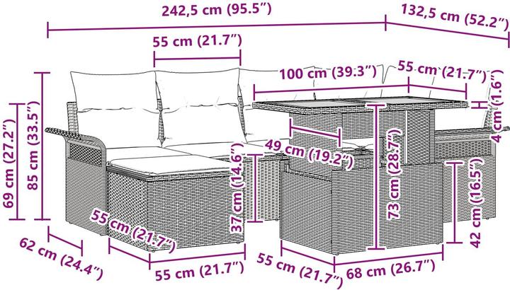 Produktbild vidaXL Garten-Sofa-Set