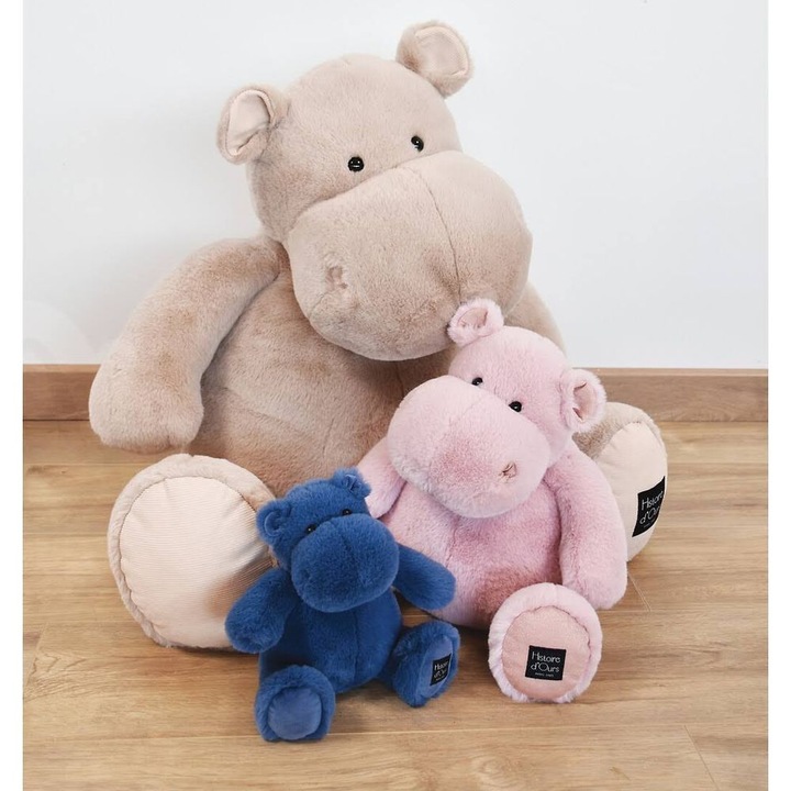 Image du produit Doudou et Compagnie Hippo, turquoise 25cm (25 cm)
