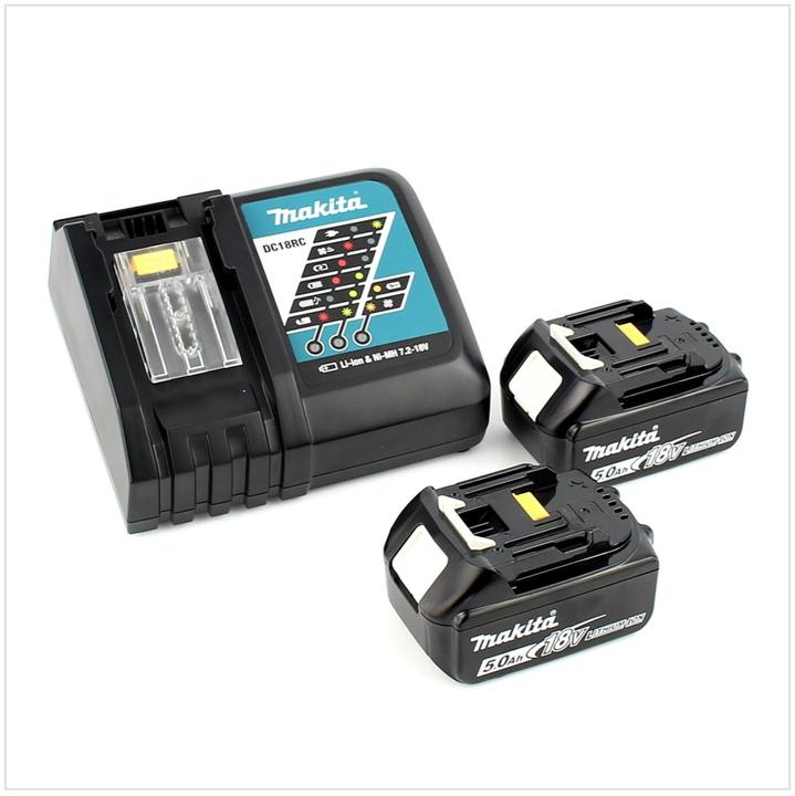 Produktbild Makita DTM 50 RTJ 18V Li-Ion Akku Multifunktionswerkzeug im Makpac + 2x BL 1850 B 5,0 Ah Akku + 1x D