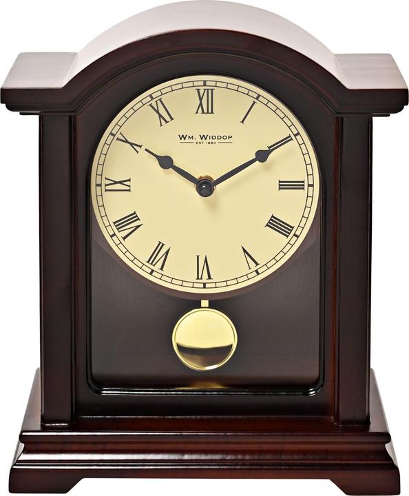Actual product image William Widdop Wm. Widdop Dark Walnut Finish Broken Arch Pendulum Clock