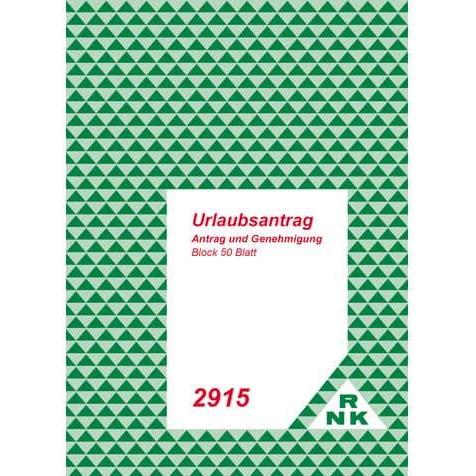 Rnk, Formular, Urlaubsantrag Formular Papierformat: DIN A5 selbstdurchschreibend: Nein (50 x)
