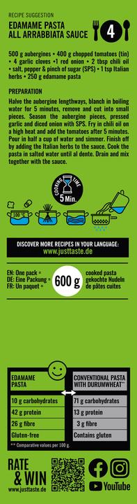 Produktbild Just Taste Edamame Spaghetti Bio (250 g)