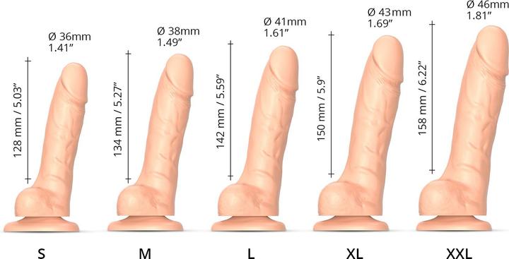 Produktbild Strap-on-me Sliding Skin Realistic Dildo Flesh L