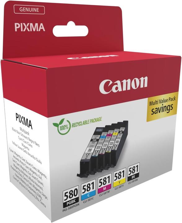 Immagine prodotto Canon PGI-580/CLI-581 Multipack (C, M, Y, BK, PGBK)