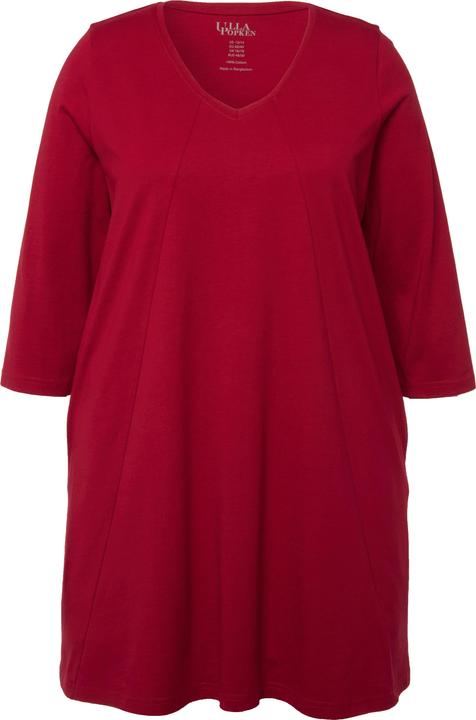 Produktbild Ulla Popken Longshirt, Ziernähte, A-Linie, V-Ausschnitt, 3/4-Arm (46, 48)