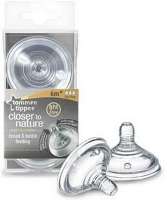 Image du produit Tommee Tippee Tétine Easi-Vent Embout pour biberon Rond Débit rapide