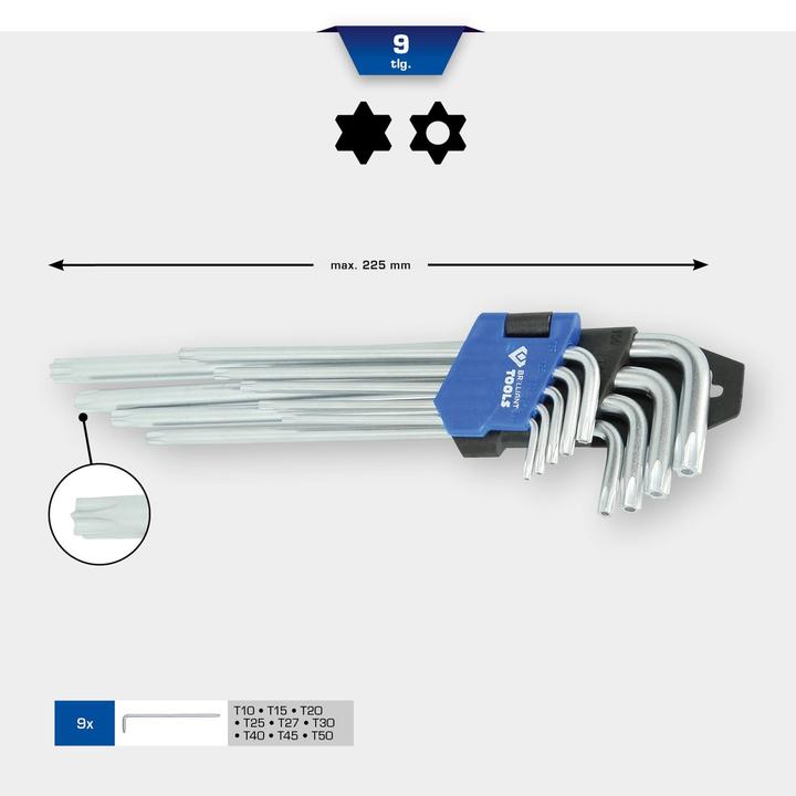 Actual product image Brilliant Tools Hexagon Key Set