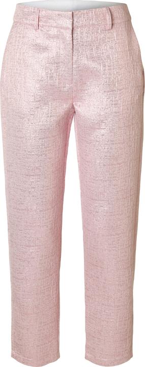 Actual product image Selected Metallic jacquard cropped trousers
