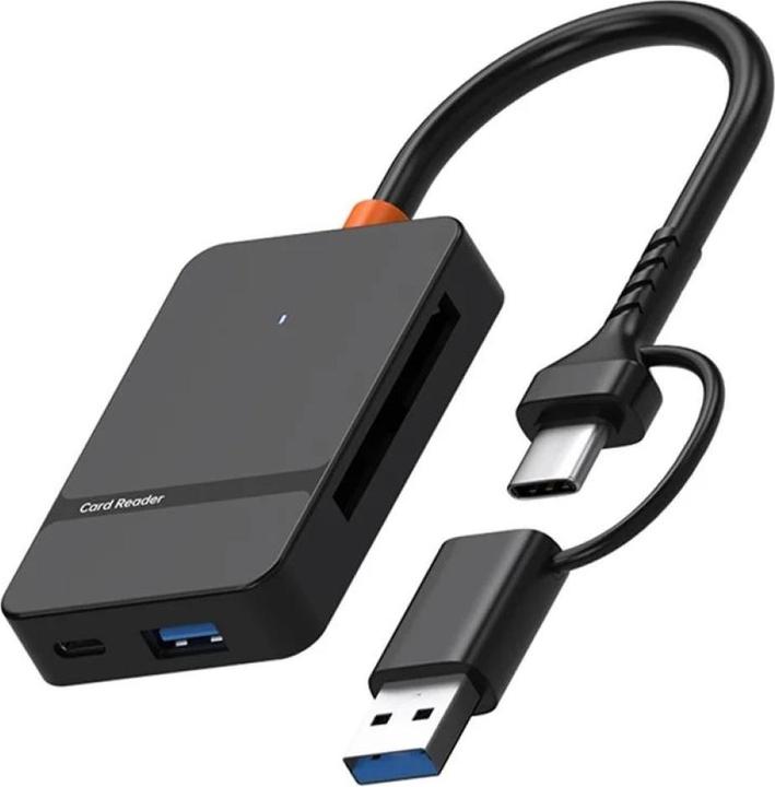 PowerGuard 8-in-1 OTG USB-C USB-A to SD, MicroSD, CF, MS Cardreader Photo Adapter (USB-C)