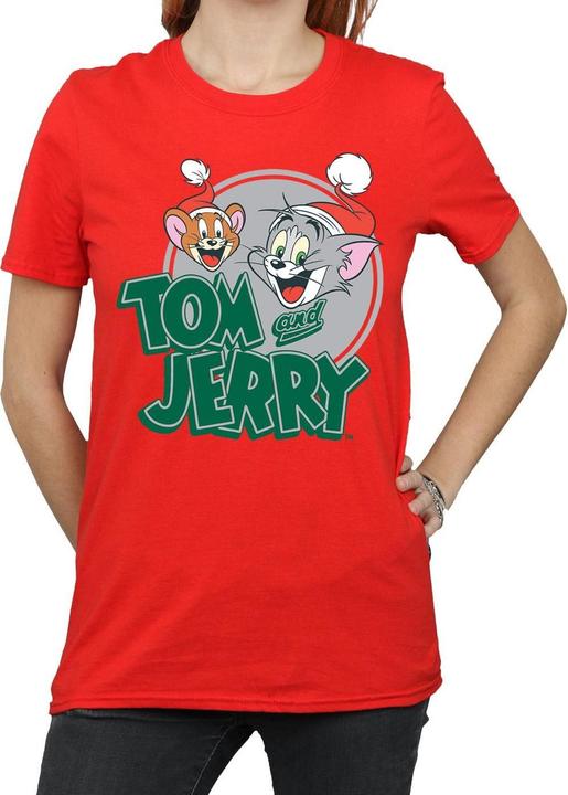 Immagine prodotto Tom & Jerry Christmas Greetings Maglietta Ampia Donna (XL)