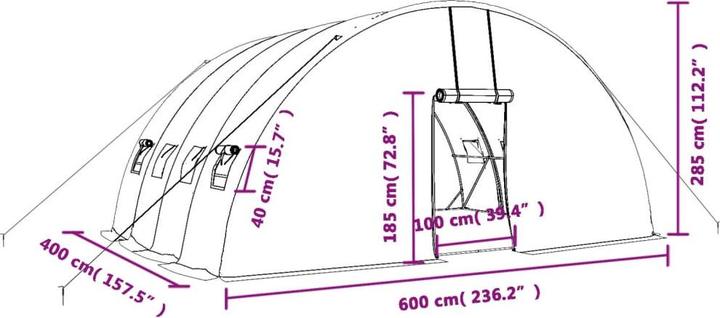 Actual product image vidaXL Gewächshaus