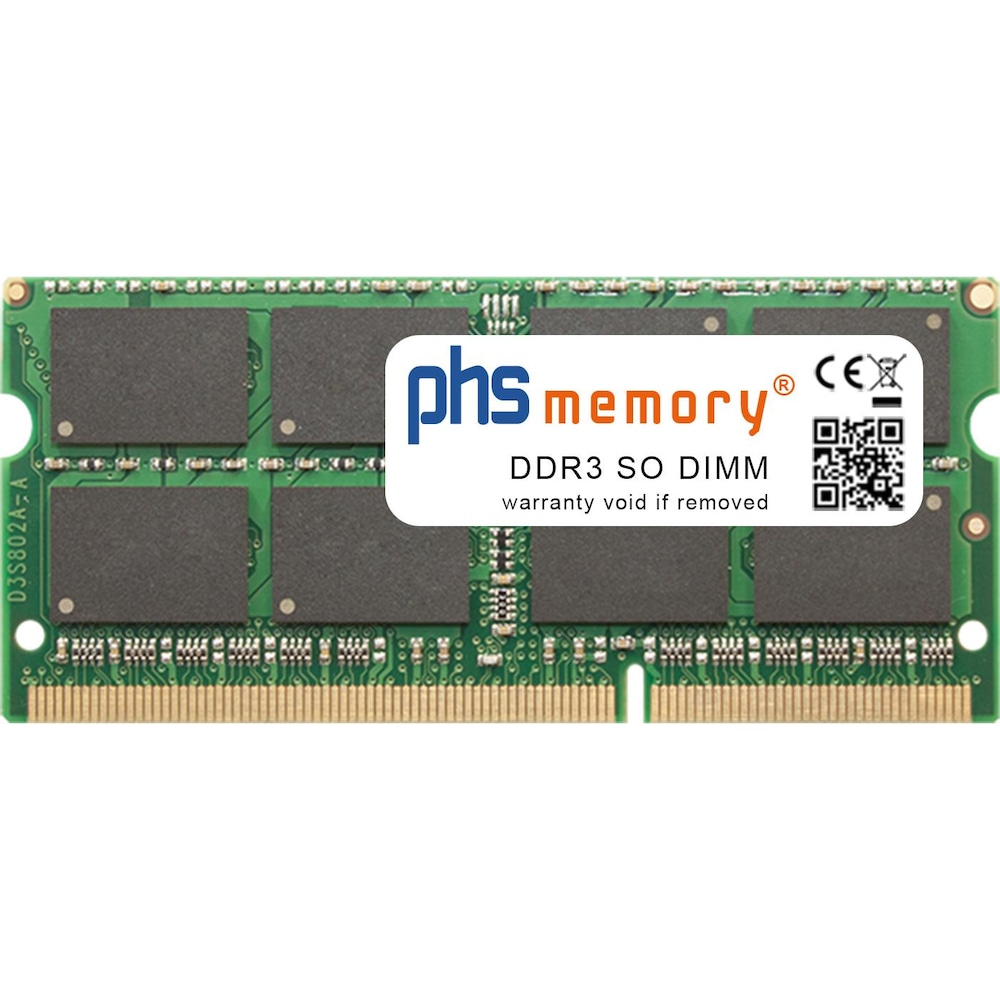 PHS-memory 8GB RAM Speicher für HP 15-ac177nf DDR3 SO DIMM 1600MHz (HP 15-ac177nf, 1 x 8GB), RAM Modellspezifisch