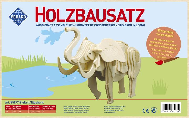 Actual product image Pebaro Wooden kit elephant