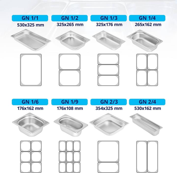 Actual product image Royal Catering GN Pan - 1/6 - 100 mm