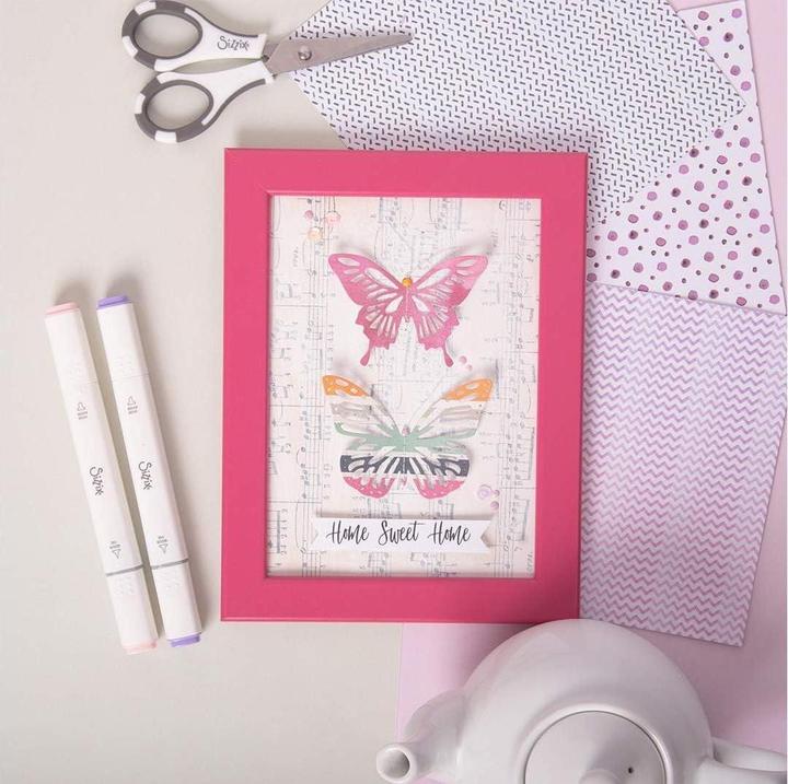 Actual product image Sizzix Thinlits Butterflies Cutting Template Set in a pack of 5 by Sophie Guilar