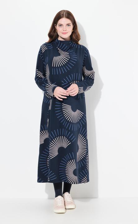 Actual product image Ulla Popken Eco Cotton Abstract Print Sweatshirt Dress (46, 48)