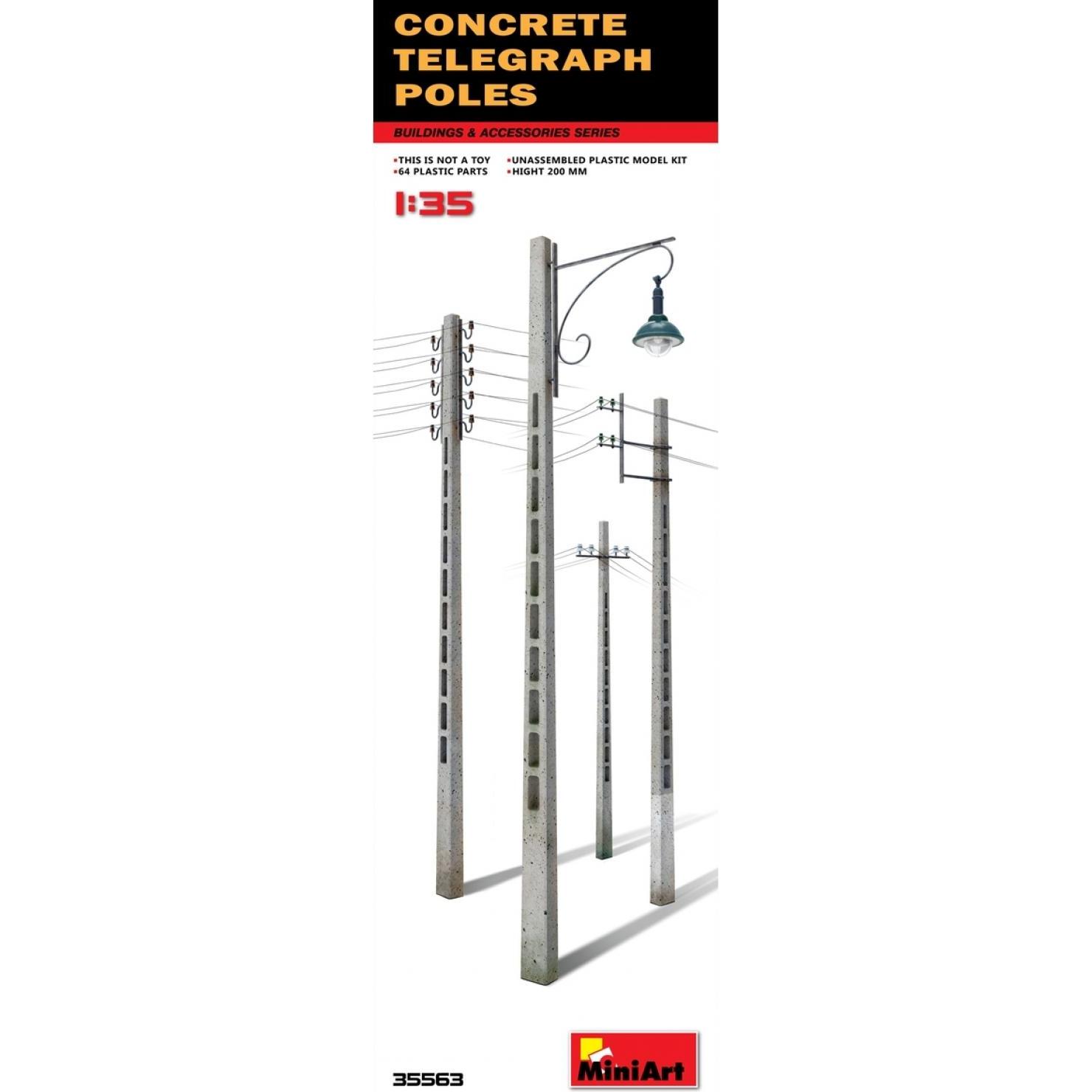 Mini art Concrete Telegraph Poles