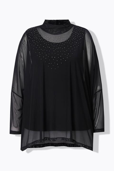 Immagine prodotto Miamoda Bluse, oversized, Mesh, Glitzersteinchen, Top (54)