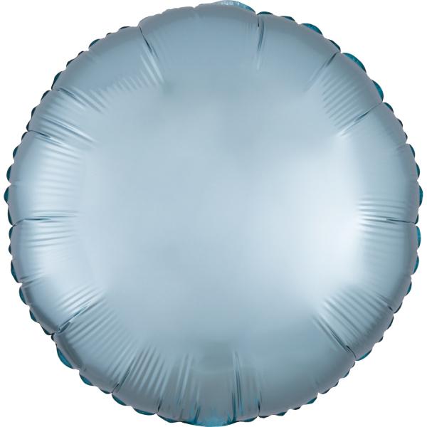 Amscan Folienballon Rund Pastel Blau Seidenglanz (5 x)