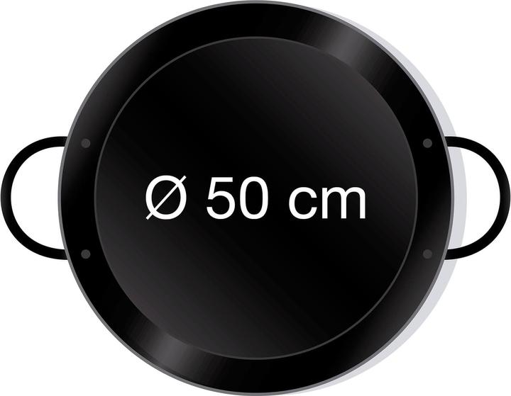 Actual product image All'Grill Enamelled paella pan Ø 50 cm (Paella pan, Enamel, Steel, 50 x 5 cm)
