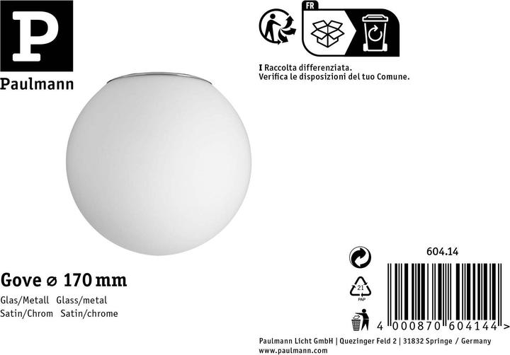 Produktbild Paulmann Gove Ersatzglas