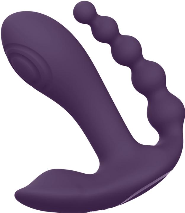 Produktbild Shots Kata - Pulse Wave & Vibrating Double Penetration Vibrator - Purple
